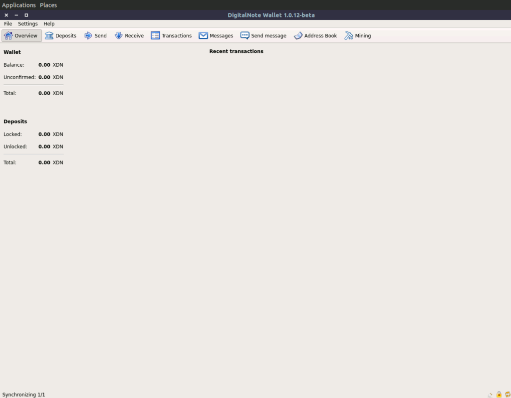 XDN Wallet Synchronisation