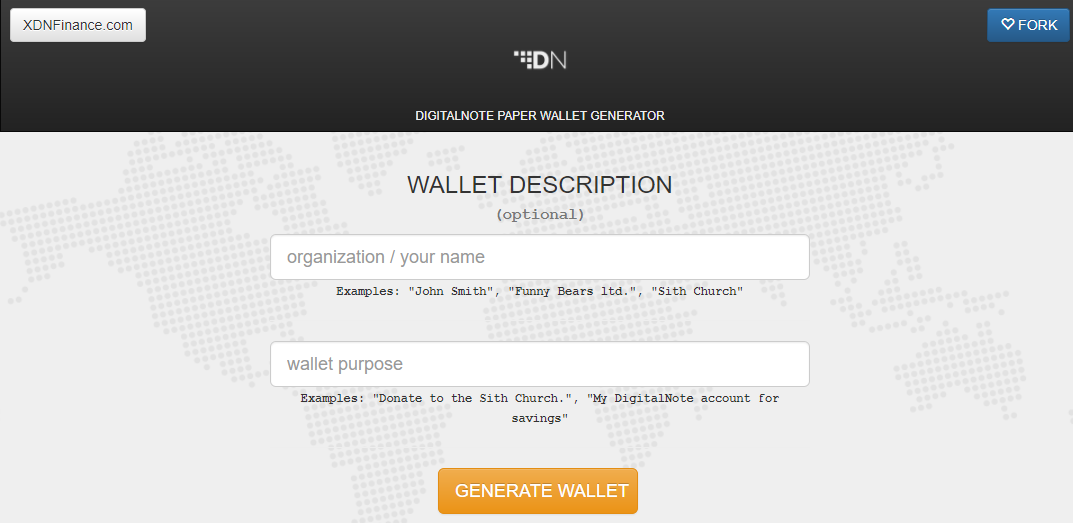 XDN Paper Wallet Tool